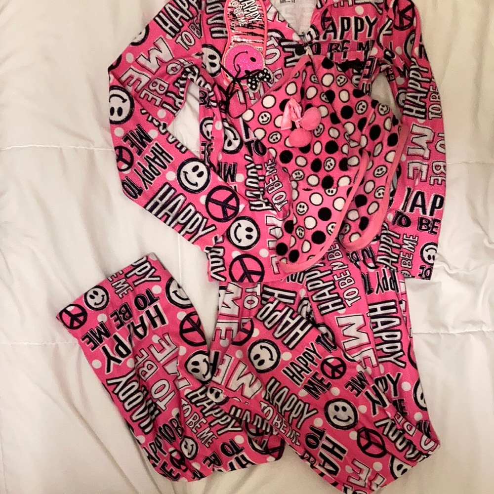 Justice Sleepwear Set-Shirt, Pants, Slippers, Mask